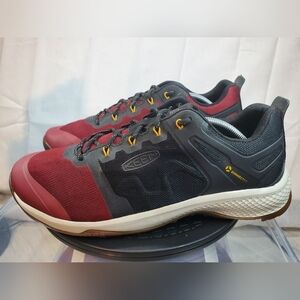 Keen Mens Explore Vent Hiking Shoes Burgundy  Black Athletic Shoes SIZE 13